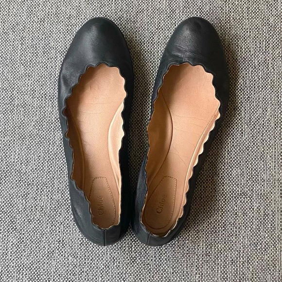 Chloe Shoes - Chloé Lauren Scalloped Ballet Flats
